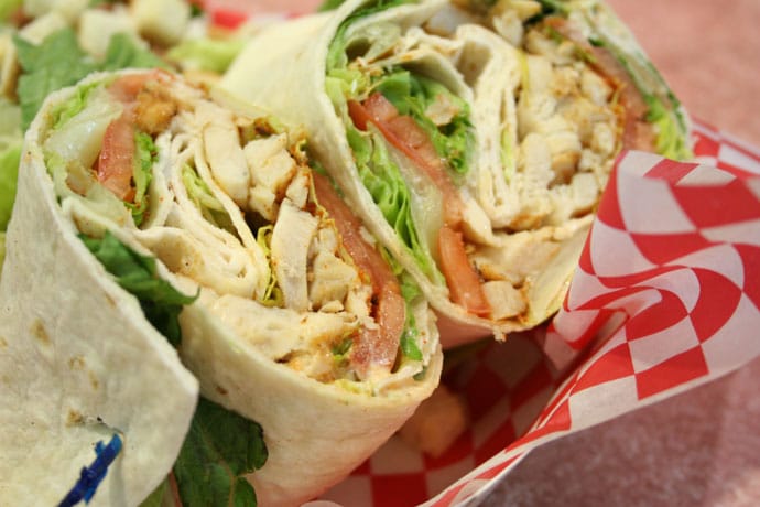 cajun chicken wrap