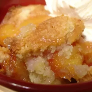 low calorie peach cobbler