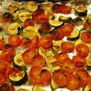 roasted tomato and zucchini