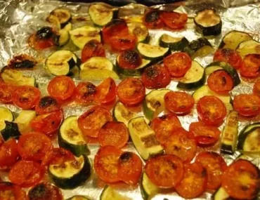 roasted tomato and zucchini