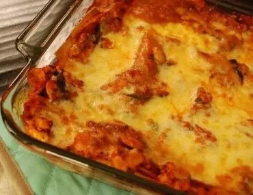 turkey lasagna with spinach and mushrooms