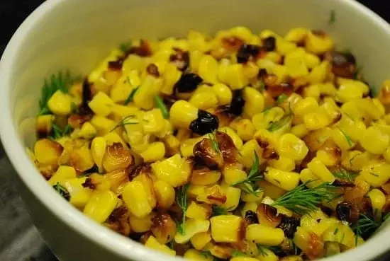 roasted corn with dill