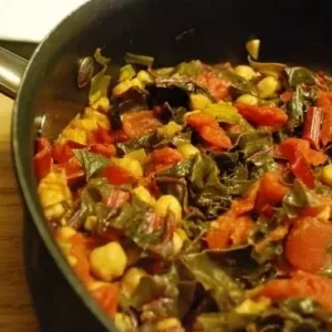 swiss chard and garbanzo beans