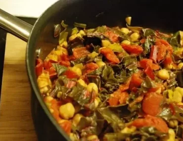 swiss chard and garbanzo beans