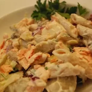 poached salmon pasta salad