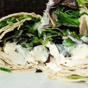 grilled chicken wrap with tzatziki