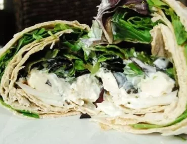 grilled chicken wrap with tzatziki