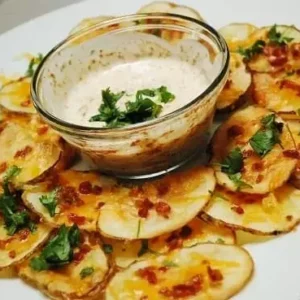 cheesy bacon ranch baked potato slices