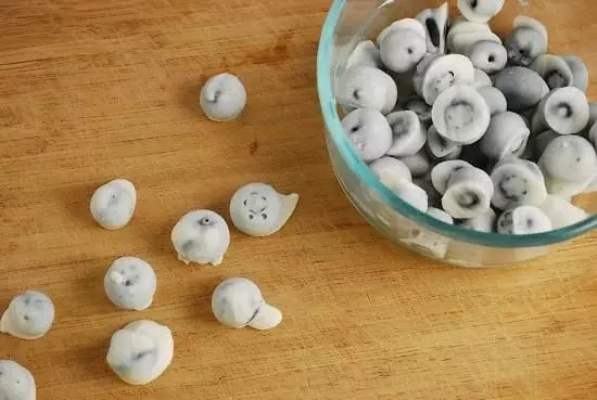 frozen yogurt covered blueberries