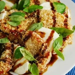 baked heirloom tomatoes caprese salad