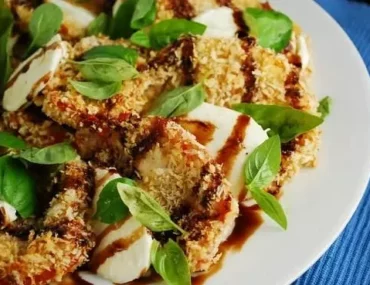 baked heirloom tomatoes caprese salad