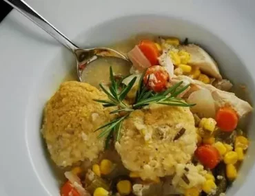 chicken stew with cornmeal dumplings