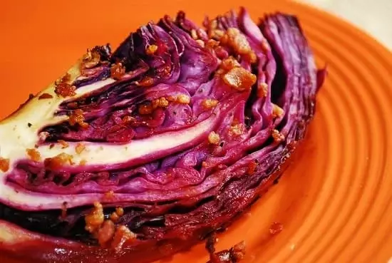 oven roasted cabbage wedge