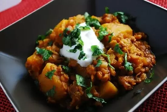 pumpkin lentil stew