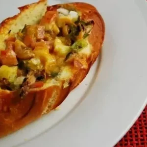 baked egg bread boat