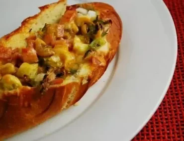 baked egg bread boat