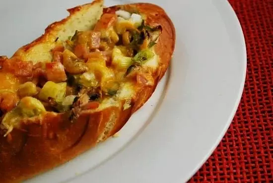 baked egg bread boat