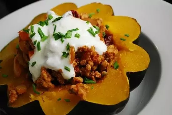 pork stuffed acorn squash