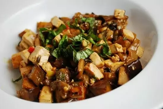 eggplant and tofu stir fry