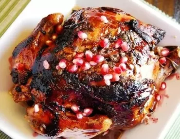 sage and pomegranate roasted chicken