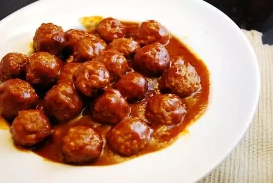 hot and sweet mini meatballs