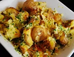 parmesan lemon smashed potatoes