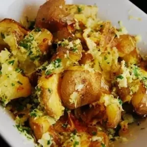 parmesan lemon smashed potatoes