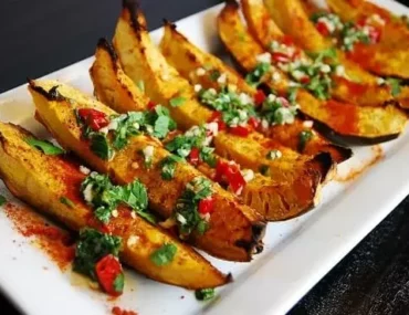 spicy roasted acorn squash wedges