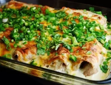 white chicken and cheese enchiladas