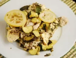 chicken with zucchini and feta