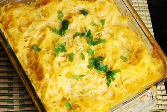 spaghetti squash and cheese