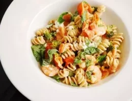 goat cheese and shrimp pasta