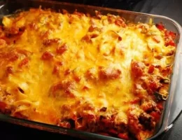 ground beef and cheddar casserole