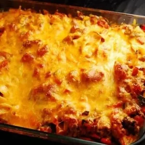 ground beef and cheddar casserole