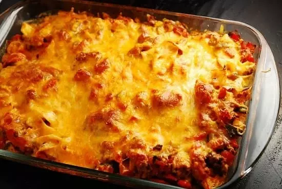 ground beef and cheddar casserole