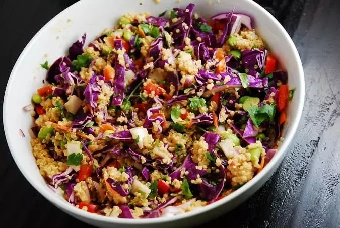 crunchy thai quinoa salad