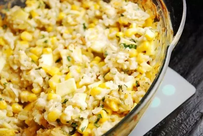 mexican style corn and rice casserole