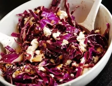 red cabbage goat cheese salad