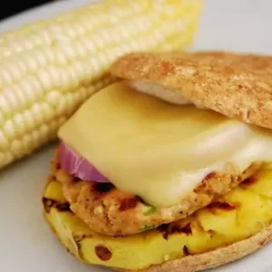 grilled pineapple chicken burger