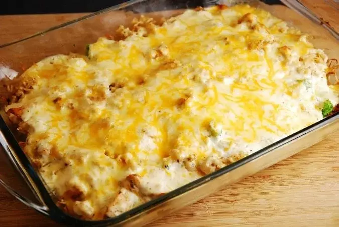 Cheesy Chicken And Rice Casserole 4 Points Laaloosh