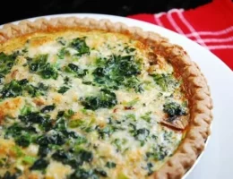 spinach mushroom quiche