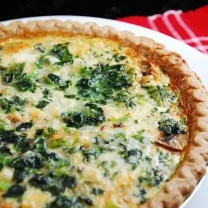 spinach mushroom quiche