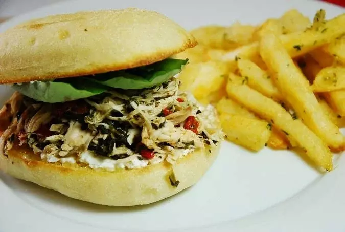 italian pulled chicken sandwich