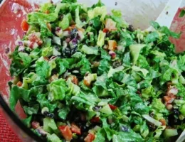 southwestern salad with creamy cilantro dressing5 1