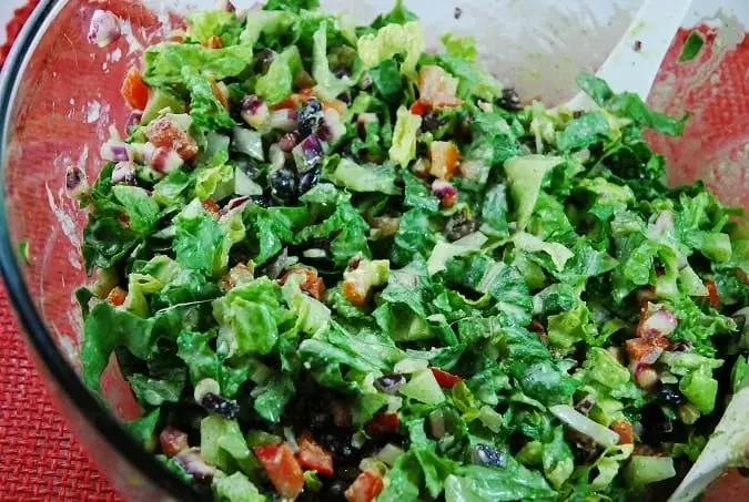 southwestern salad with creamy cilantro dressing5 1