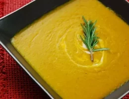 pumpkin soup with spicy chipotle cream