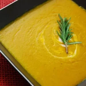 pumpkin soup with spicy chipotle cream