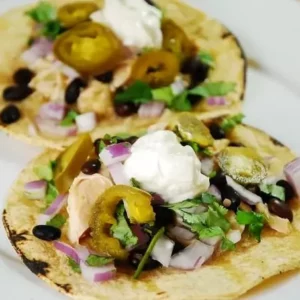 chicken verde tacos