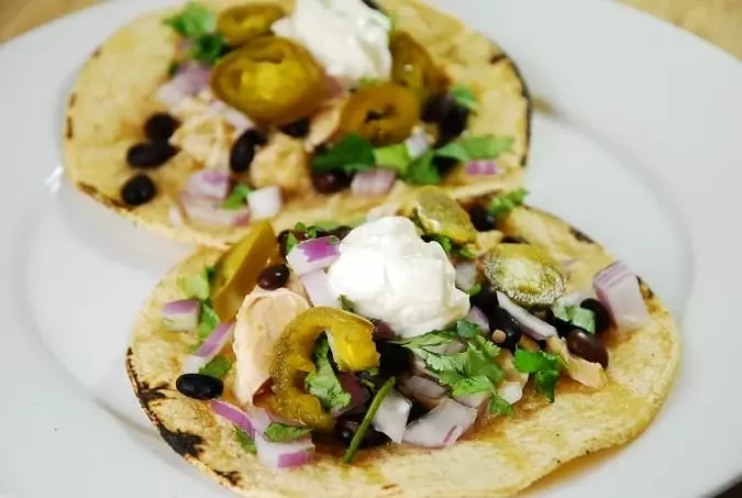 chicken verde tacos