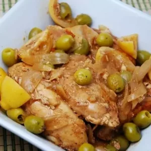 green olive and lemon chicken